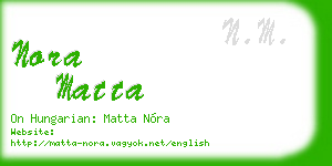 nora matta business card